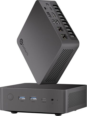 جهاز كمبيوتر صغير Getorli Ryzen 7 PRO 8845HS (بحد أقصى 5.1 جيجا هرتز)، 32 جيجا DDR5 1 تيرابايت PCIe 4.0 SSD كمبيوتر مكتبي، Radeon 780M، 4 شاشات 4K للألعاب، مكتب الأعمال، تحرير الفيديو، Dual 2.5G LAN & USB4، WiFi 6/BT 5.3 in Kuwait