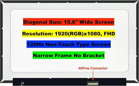 EM EMAJOR TECH New Screen Replacement for B156HAN13.1 1920X1080 FHD 120Hz Non-Touch LCD LED Display with Set of Tape and Tools in Saudi Arabia