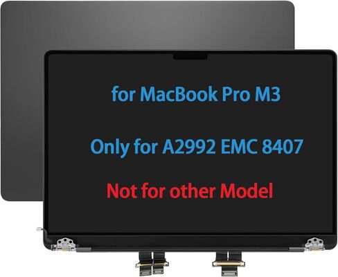 14" Screen Replacement for MacBook Pro M3 A2992 EMC 8407 LCD Screen Display Complete Top Assembly (Black) in Saudi Arabia