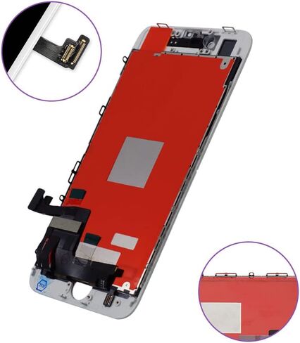 لهاتف iPhone 8/ SE 2020 الجيل الثاني من استبدال الشاشة باللون الأسود، محول رقمي يعمل باللمس LCD مع أدوات إصلاح لـ A2275، A2298، A2296. مع واقي شاشة (أبيض، 8G) in Kuwait