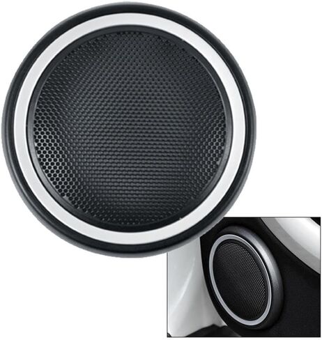 Car Front Door Speaker Cover Grille ABS Decorative Cover 51412753333 51412756567 Compatible With R56 Car Interior Accessories(Black) in Kuwait
