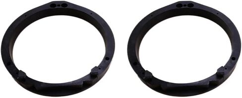 2-Pack 6.5-Inch Car Door Speaker Adapter Mounting Plate Ring with Spacer Bracket, Black Plastic, Compatible with Select Automotive and Motorcycle Models in Saudi Arabia