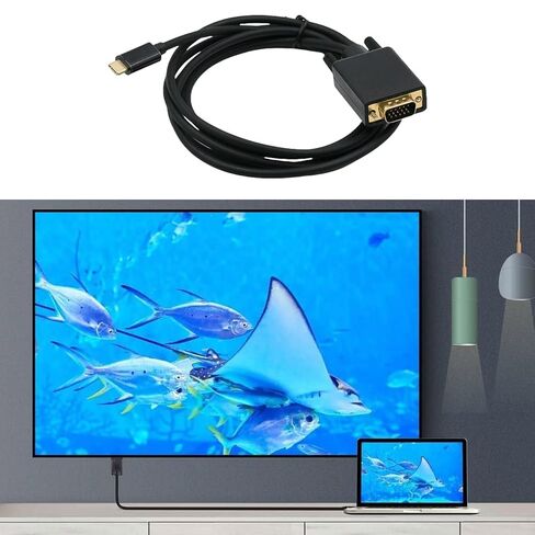 USB C إلى كابل VGA USB نوع C إلى كابل محول VGA USB C ذكر إلى VGA ذكر محول محولات الكابل in Kuwait