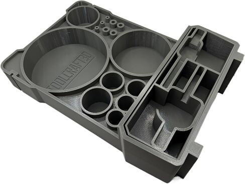 oolCraft3d Design 3d Printed Insert Designed for Milwaukee Packout Organizer and Hoze Dozer Hole Saw Bits (Gray, Fits 28pc set (49-22-4185)) in Saudi Arabia