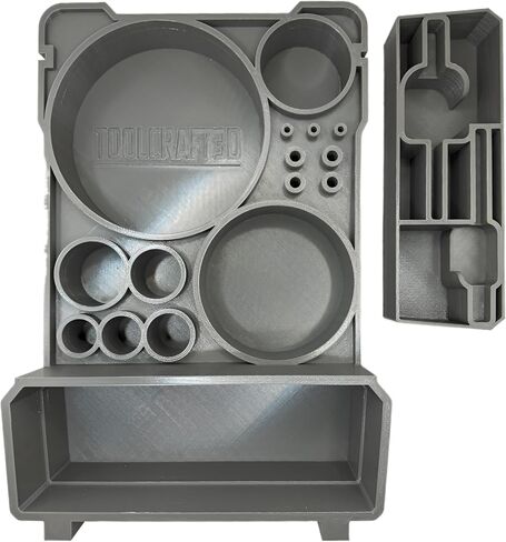 oolCraft3d Design 3d Printed Insert Designed for Milwaukee Packout Organizer and Hoze Dozer Hole Saw Bits (Gray, Fits 28pc set (49-22-4185)) in Saudi Arabia