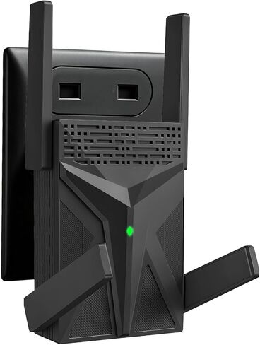 معزز إشارة موسع WiFi 6 للمنزل، مكرر لاسلكي ثنائي النطاق AX1800 مع منفذ إيثرنت، إعداد سهل، توافق عالمي، أمان متقدم، سرعة جيجابت للألعاب والبث in Kuwait