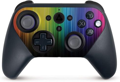 MightySkins Skin Compatible with Amazon Luna Controller - Rainbow Streaks | Protective, Durable, and Unique Vinyl Decal wrap Cover | Easy to Apply, Remove, and Change Styles | Made in The USA in Saudi Arabia