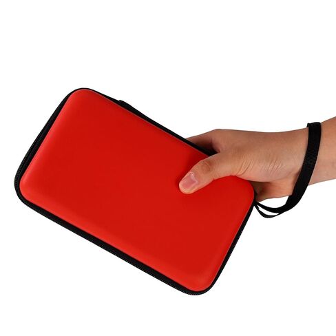 حقيبة تخزين لأجهزة 3DS، 3DS، 2DS XL، DSi، DS Lite، حافظة حمل واقية مقاومة للماء مع حزام معصم قابل للفصل (أحمر) in Kuwait