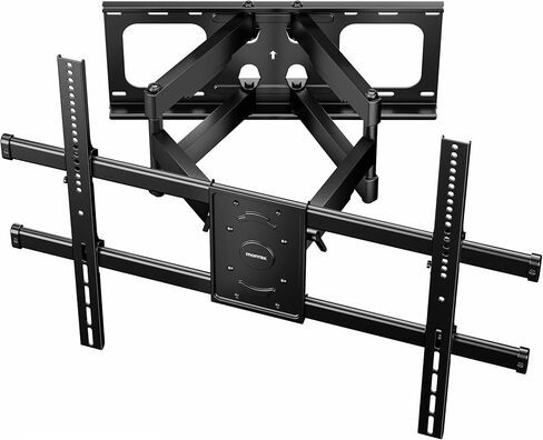 monTEK Full Motion TV Wall Mount for 50-100 Inch Large TVs up to 165 lbs, Long 25" Extension Articulating TV Mount Bracket for Off-Center Wood Studs 16" 18" 24", Max VESA 800x600 in Saudi Arabia