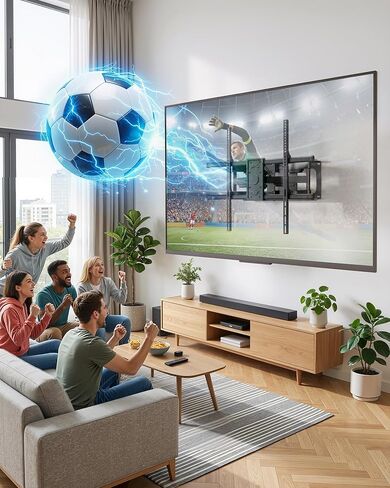monTEK Full Motion TV Wall Mount for 50-100 Inch Large TVs up to 165 lbs, Long 25" Extension Articulating TV Mount Bracket for Off-Center Wood Studs 16" 18" 24", Max VESA 800x600 in Saudi Arabia