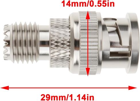 4 Pcs RF Equipment Coaxial Cable Adapter Mini UHF Female to BNC Male Fit for Walkie Talkies Signal Testers Antenna Systems in Saudi Arabia