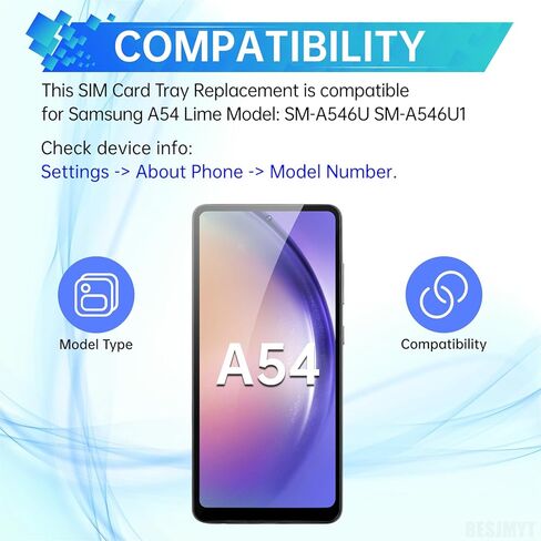 for Samsung Galaxy A54 Sim Card Tray Replacement (Single SIM Version) Lime Card Tray Slot Holder Bracket Adapter with Needle Ejector for A54 SM-A546U SM-A546U1 in Saudi Arabia