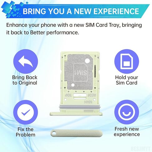 for Samsung Galaxy A54 Sim Card Tray Replacement (Single SIM Version) Lime Card Tray Slot Holder Bracket Adapter with Needle Ejector for A54 SM-A546U SM-A546U1 in Saudi Arabia