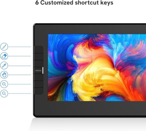 VEIKK VK1200 V2 Drawing Tablet with Screen 11.6 inch Full-Laminated Art Tablet Graphic Tablet with Screen with Tilt Function and Monitor Stand in Saudi Arabia