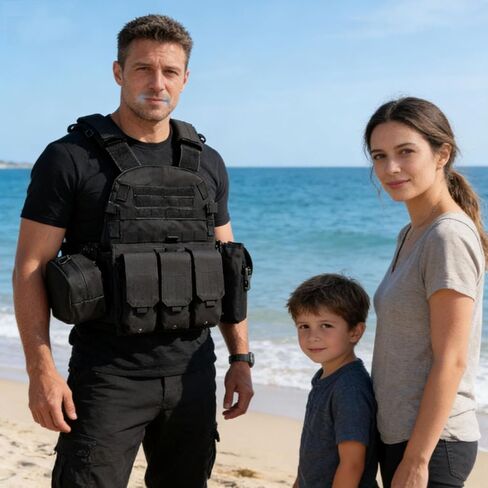 Tactical Vest for Airsoft & paintball - Adjustable Weighted vest for Hike Hunting, Chaleco Táctico in Saudi Arabia