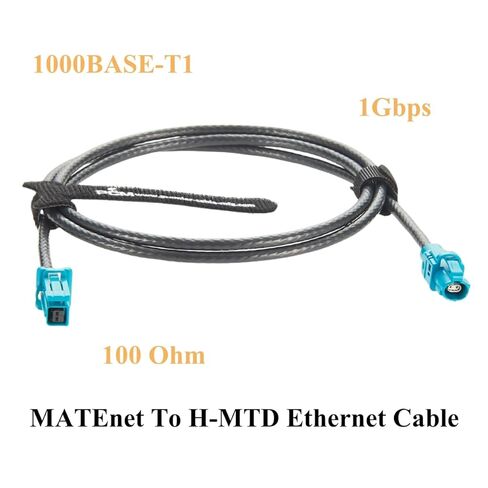 كابل إيثرنت أصلي من Rosenberger H-MTD أنثى إلى TE MATEnet أنثى للسيارات 1 جيجابت في الثانية E6K10A-1BZZ5-Z إلى 2302510-9 موصل محمي 100/1000BASE-T1 لكاميرا ADAS، ECU، شبكة IVI (1M/3.28FT) in Saudi Arabia
