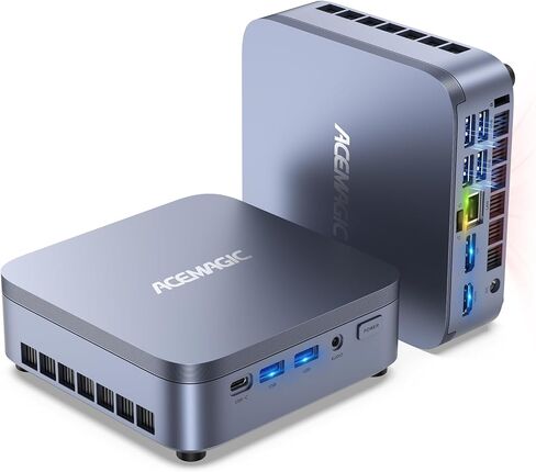 كمبيوتر صغير ACEMAGIC M5 Windows 11 Pro، Intel Core 14500HX 32GB DDR4 1TB SSD أجهزة كمبيوتر صغيرة (Beat i9-13900HK/R9 6900HX)، NVMe PCIe4.0/USB3.2/Type-C/BT5.2/WiFi6/لأجهزة الكمبيوتر المكتبية المنزلية والمكاتب التجارية 55 وات in Kuwait