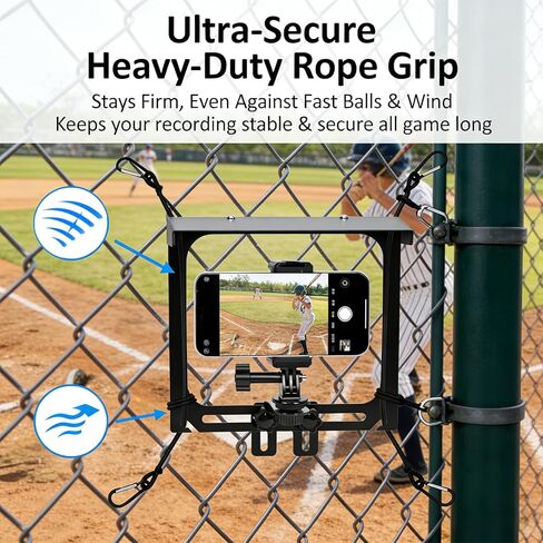 Sports Gamechanger Fence Mount - Gamechanger Streaming Mounting Kit for Fence Holder for iPhone Insta 360 & Action Cameras, Great for Recording Football, Baseball & Tennis in Saudi Arabia