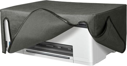 kwmobile Dust Cover Compatible with HP Smarttank 5105 / Smarttank 5101 - Printer Case - Fabric Protector Cover - Dark Grey in Saudi Arabia