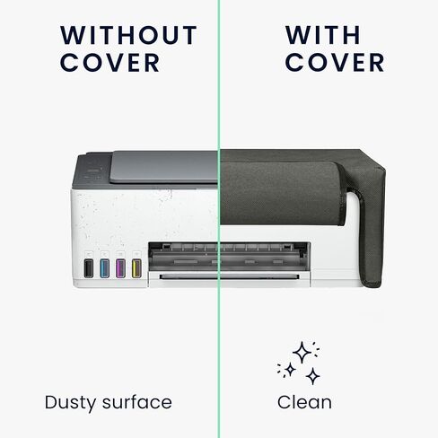 kwmobile Dust Cover Compatible with HP Smarttank 5105 / Smarttank 5101 - Printer Case - Fabric Protector Cover - Dark Grey in Saudi Arabia