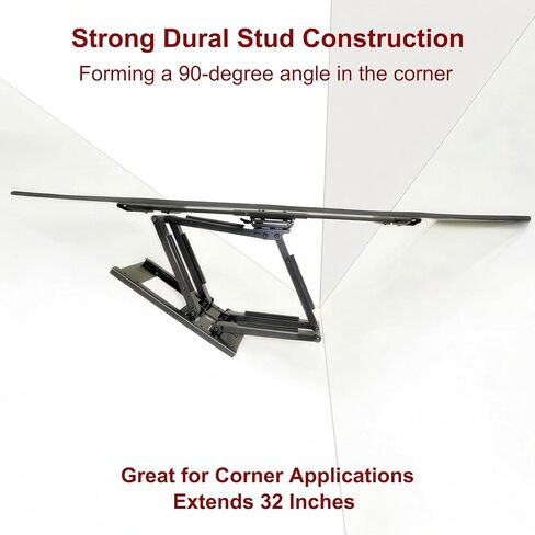 Full Motion TV Wall Mount with 32 Inch Extra Long Extension Articulating Arm, Heavy Duty Dual Stud Bracket for 90 Inch TVs, Max 120 lbs, Sliding Lateral Shift for Perfect Centering, VESA 800x600mm in Saudi Arabia