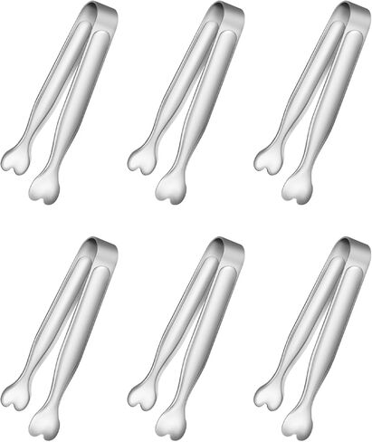 Mini Serving Tongs, Anytrp 18-Packs Stainless Steel Sugar Tongs, 4.3inch Ice Tongs Kitchen Tongs Appetizers Tongs for Coffee Bar, Tea Party, Desserts Party, Sugar and Ice Bucket in Kuwait