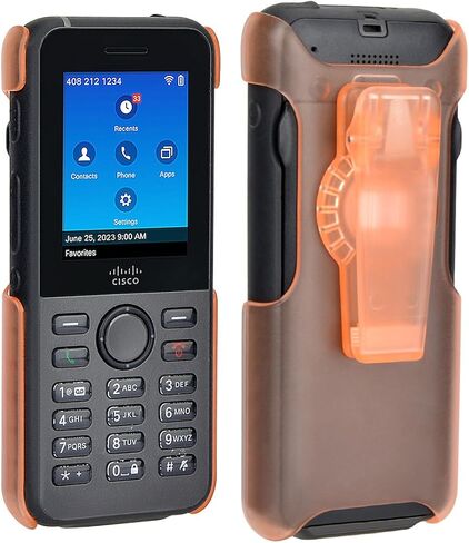 حافظة هاتف لـ Cisco 8821 مع مشبك حزام دوار 360 درجة، مشبك هاتف محمول لهواتف Cisco 8821 EX اللاسلكية VoIP (أسود) in Saudi Arabia