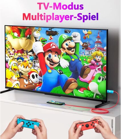 كابل RREAKA Switch 2 Dock HDMI، محول تلفزيون 2 في 1 مع 4K 60 هرتز HDMI، 100W PD، قاعدة تبديل محمولة للسفر لنينتندو سويتش 2/1/OLED-6.6 قدم in Kuwait
