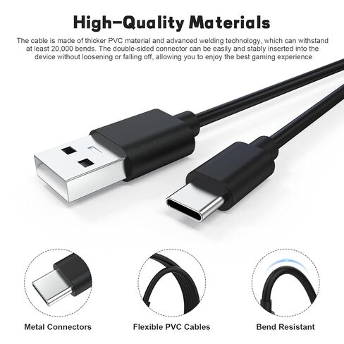 Zosvoses Type C Controller Cable Compatible with Nintendo Switch, Switch Lite, Switch OLED, Switch Pro, PS5 Dualsense, DualSense Edge, Elite Series 2 Controller, 10ft in Saudi Arabia