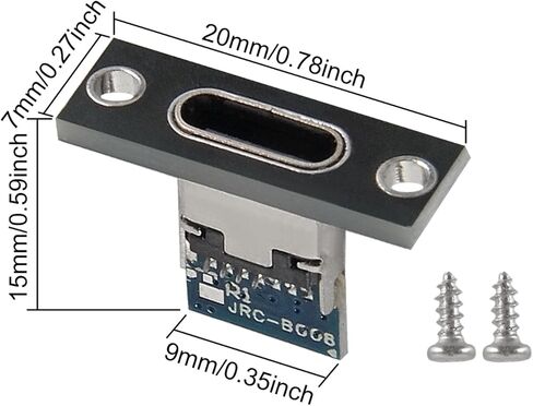 AITRIP 20PCS USB 3.1 Type C Sockets 4-pin Female Connector Jacks Charging Port Forward and Reverse with Screw Mounting Plate for DIY Data Line Interface in Saudi Arabia