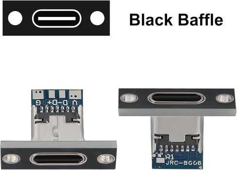 AITRIP 20PCS USB 3.1 Type C Sockets 4-pin Female Connector Jacks Charging Port Forward and Reverse with Screw Mounting Plate for DIY Data Line Interface in Saudi Arabia