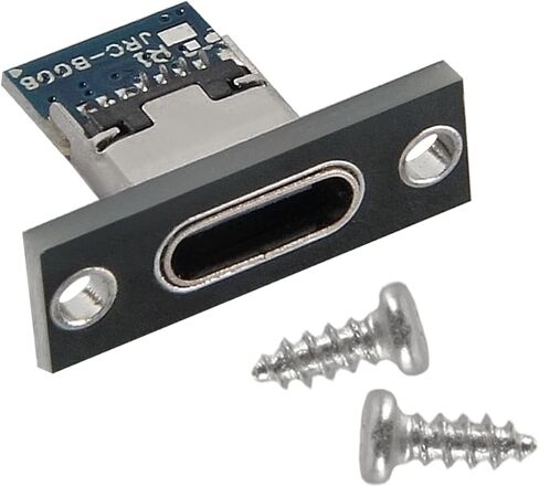 AITRIP 20PCS USB 3.1 Type C Sockets 4-pin Female Connector Jacks Charging Port Forward and Reverse with Screw Mounting Plate for DIY Data Line Interface in Saudi Arabia