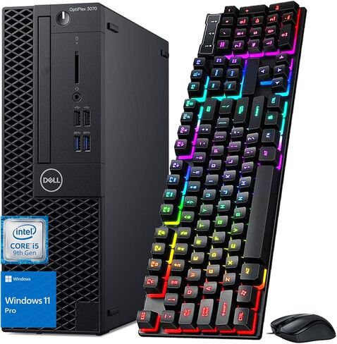 Dell OptiPlex 3070 SFF Business Desktop Computer, Intel Core i5-9500, 8GB RAM, 256GB SSD, WiFi, HDMI, Keyboard & Mouse, Professional Compact PC, Windows 11 Pro (Renewed) in Saudi Arabia