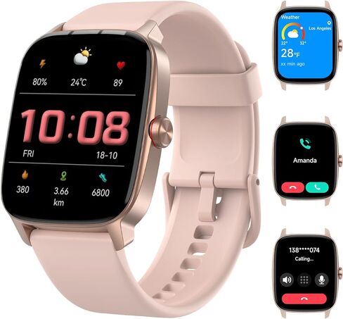 Smart Watches for Women Men with Bluetooth Call & AI Voice, 1.85" HD Fitness Tracker with Heart Rate SpO2 Sleep Monitor, 100+ Sports Modes,Mini Games, IP68 Waterproof Smartwatch for Android iOS Phones in Saudi Arabia