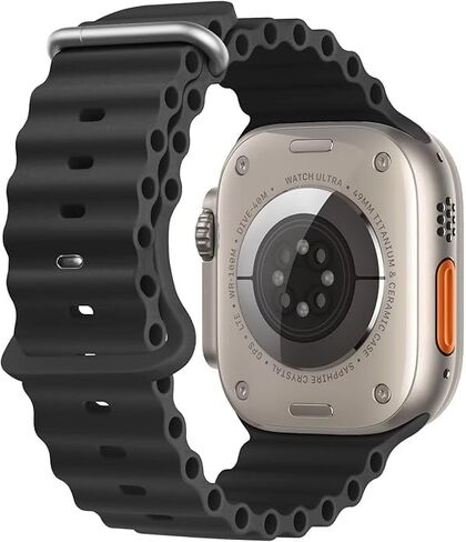 Apple Watch Ultra 2 (GPS + Cellular, 49MM) - Natural Titanium Case with Black Ocean Band (Renewed) in Saudi Arabia