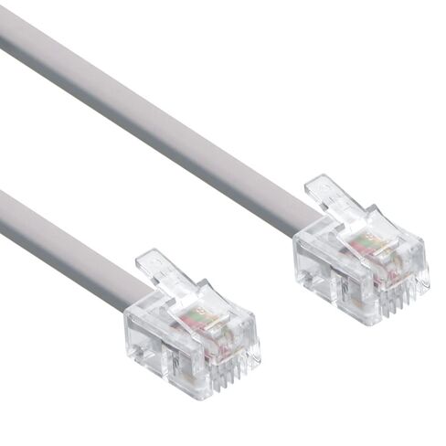 (100 Pack 14Ft RJ11 Modular Telephone Cable Straight - 14 Feet in Saudi Arabia