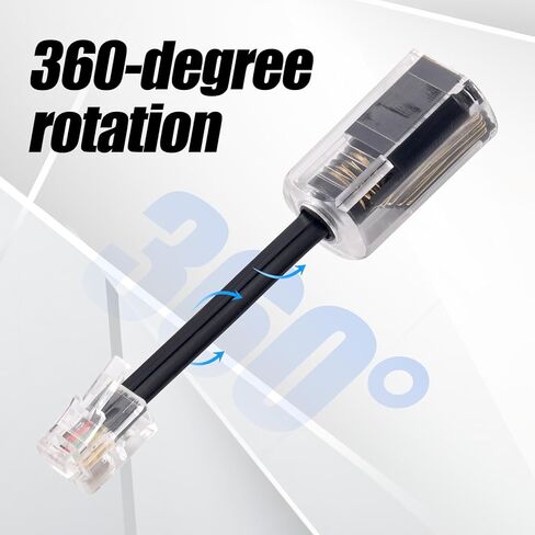 4pcs Telephone Cord Detangler, Anti-Tangle Telephone Line Swivel 360° Rotating Landline Phone Handset Cable Untangler for Home Office Desk Phones in Saudi Arabia