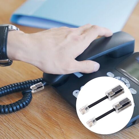 4pcs Telephone Cord Detangler, Anti-Tangle Telephone Line Swivel 360° Rotating Landline Phone Handset Cable Untangler for Home Office Desk Phones in Saudi Arabia
