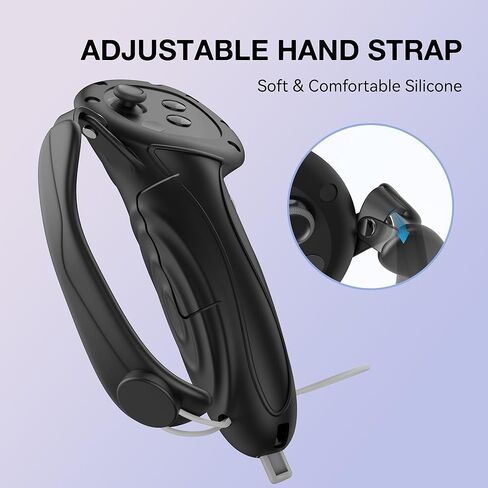 APEXINNO Extended Handle Controller Grips Cover for Quest 3S/Meta Quest 3 VR Accessories, Controller Protector Cover Skin with Adjustable Hand Straps, Battery Opening Design for Oculus Quest 3/3S in Saudi Arabia