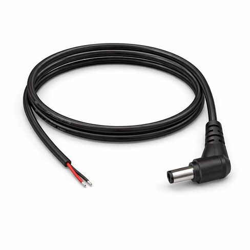 3.28ft 16AWG DC Power Pigtails Cable,5.5mm x 2.1mm Male Plug to Bare Wire 10A Heavy Duty 12V 24V DC Barrel Jack Connector Cord for CCTV,LED Strip, Solar Panel,DIY Repairs in Saudi Arabia