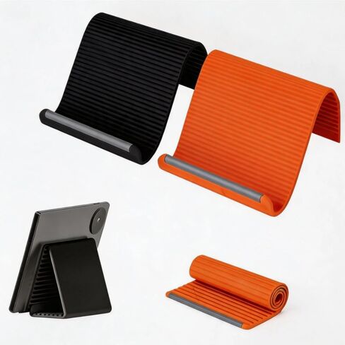 WesGen 2-Pack 2026 Upgraded Foldable Silicone Phone Stand, Adjustable Flexible Holder for Desk Bed Airplane, Non-Slip Portable Tablet Stand for Travel Office Treadmill Laptop in Saudi Arabia