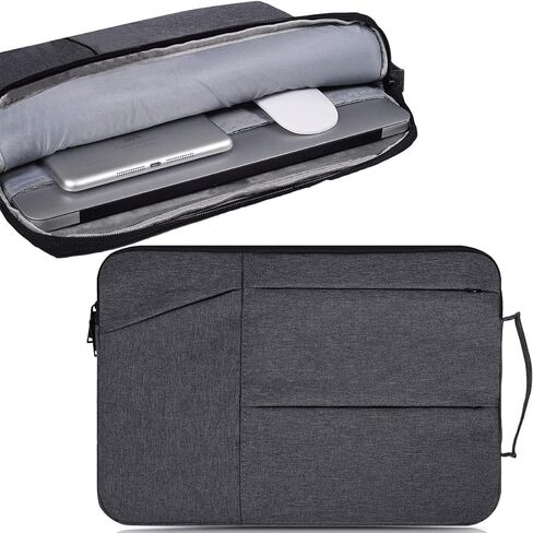 حافظة كمبيوتر لوحي مقاس 12-12.4 بوصة من CAAORDKSO لجهاز Samsung Galaxy Tab 12.4 بوصة، وMicrosoft Surface Pro 12.3 بوصة، وLenovo Idea Tab Plus 12.1 بوصة، وMacBook Air 11.6 بوصة، وحقيبة حمل واقية للكمبيوتر اللوحي 12 بوصة، رمادي in Kuwait
