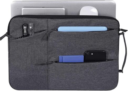 حافظة كمبيوتر لوحي مقاس 12-12.4 بوصة من CAAORDKSO لجهاز Samsung Galaxy Tab 12.4 بوصة، وMicrosoft Surface Pro 12.3 بوصة، وLenovo Idea Tab Plus 12.1 بوصة، وMacBook Air 11.6 بوصة، وحقيبة حمل واقية للكمبيوتر اللوحي 12 بوصة، رمادي in Kuwait