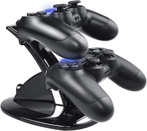 Controller Charger Dock Station for PS4, Controller Charger for PlayStation 4 - Fast Charging Station for 2 Controllers, Replacement Charging Dock for PS4 / Slim/Pro Console in Saudi Arabia