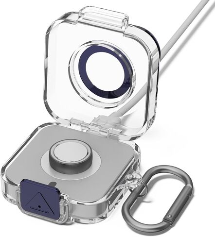 غطاء حماية مزدوج لشاحن Oura Ring Gen4 مع سلسلة مفاتيح، جراب واقٍ شفاف مضاد للخدش ومقاوم للصدمات متوافق مع شاحن Oura Ring Gen4 in Saudi Arabia