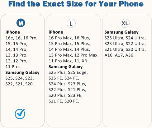 حافظة جلدية لهاتف iPhone 16 15 14 13 12 Pro Galaxy S25 24 23 22 مع مشبك للرجال (يناسب الغطاء الواقي)، أسود -M in Kuwait