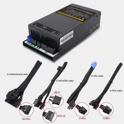 300W Power Supply Mini ITX Flex ATX PSU Full Voltage 110-240V Fully Modular Computer Power Supplies for POS IPC Server Desktop PC Fits Small Form Factor Case Black in Saudi Arabia