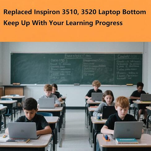 03JRFX 3JRFX حافظة سفلية بديلة لأجهزة الكمبيوتر المحمول Dell Inspiron 15 3510، 3511، 3520، 3525، غطاء سفلي أسود in Kuwait