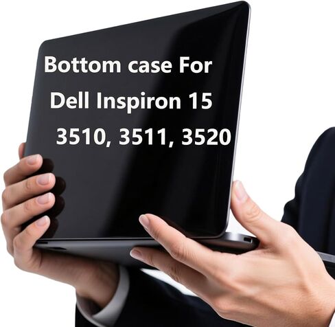 03JRFX 3JRFX حافظة سفلية بديلة لأجهزة الكمبيوتر المحمول Dell Inspiron 15 3510، 3511، 3520، 3525، غطاء سفلي أسود in Kuwait