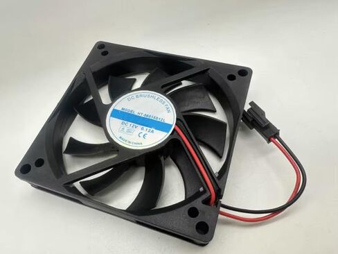 HT-08015S12L DC 12V 0.12A 80x80x15mm مروحة تبريد بسلكين in Saudi Arabia